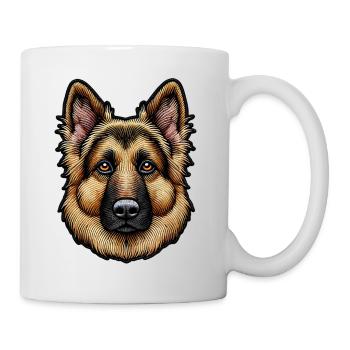 Deutscher Schäferhund – Intelligent und loyal - Tasse - Weiß - Rechts