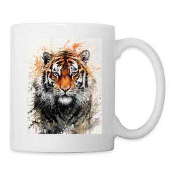 Tiger in watercolor - Mug - white - Right