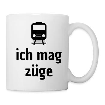 Ich mag Züge! - Tasse - Weiß - Rechts
