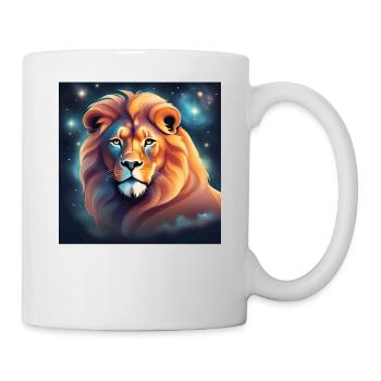Löwe Sterne Geschenk Geburtstag - Tasse - Weiß - Rechts