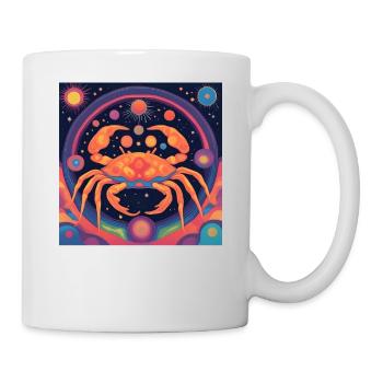 Krebs krebse Sternzeichen Geschenk - Tasse - Weiß - Rechts