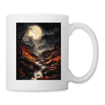 Magische Mondlandschaft - Tasse - Weiß - Rechts