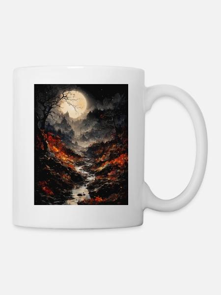 Magical lunar landscape - Mug - white