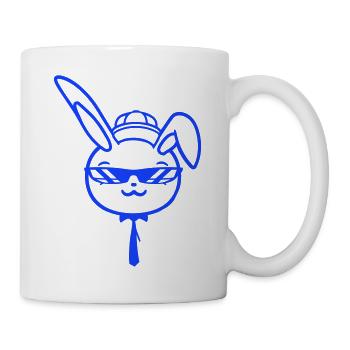 Lunettes de soleil lapin Cappy cravate Cool Hat Comic - Mug blanc - blanc - Droite