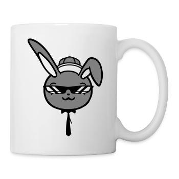 Lunettes de soleil lapin Cappy cravate Cool Hat Comic - Mug blanc - blanc - Droite