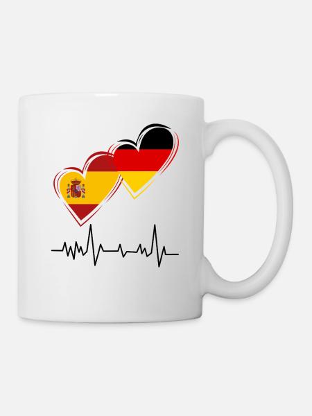 Spanien und Deutschland - Tasse - Weiß