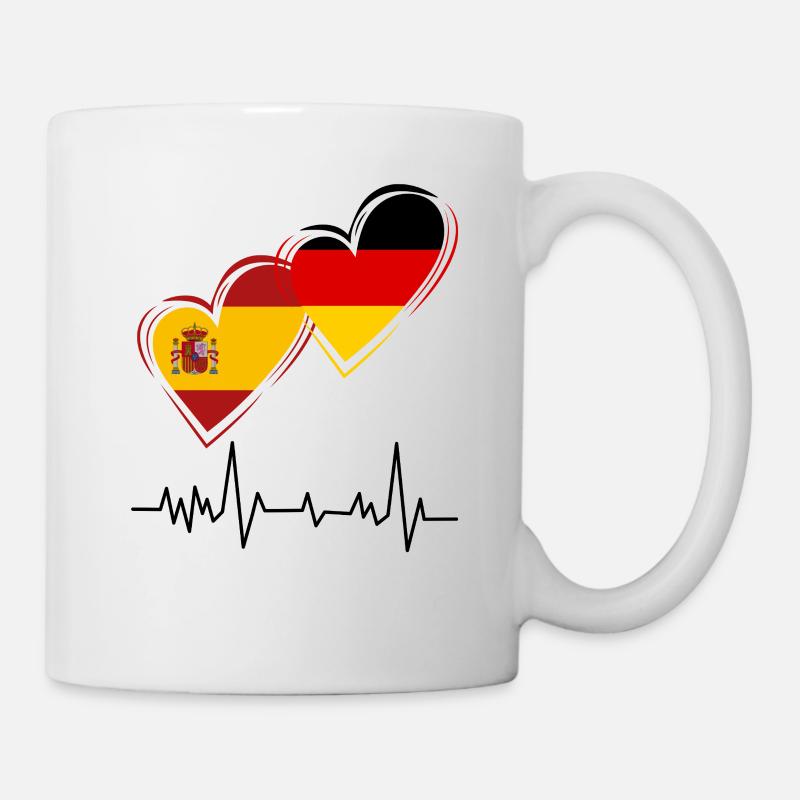Spanien und Deutschland - Tasse - Weiß