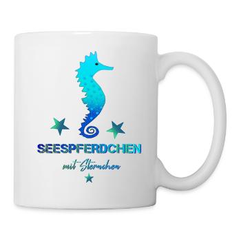 Seepferdchen bestanden Schwimmabzeichen schwimmen - Tasse - Weiß - Rechts