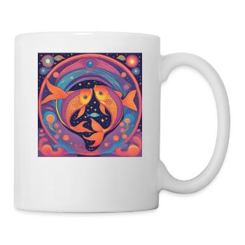 Fische Sternzeichen Astrologie Geschenk - Tasse - Weiß - Rechts