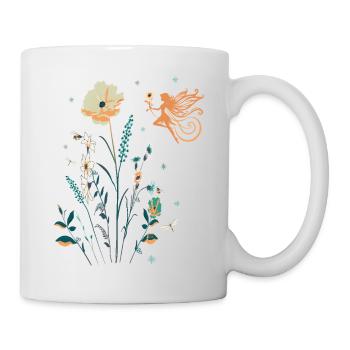 versteckte LOVE i🌸 Blumen Vintage Frühling Sommer - Tasse - Weiß - Rechts