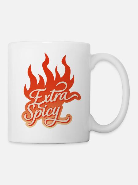 Extra Spicy – Fiery Typography - Mug - white