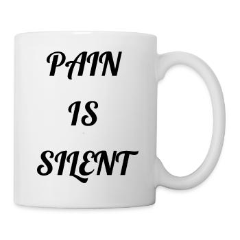 PAIN IS SILENT Lobster - Tasse - Weiß - Rechts