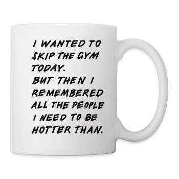 Skip The Gym (noir) - Mug blanc - blanc - Droite