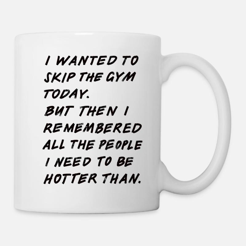 Skip The Gym (black) - Mug - white