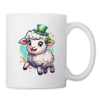 St. Patrick's Day Schaf Geschenk - Tasse - Weiß - Rechts