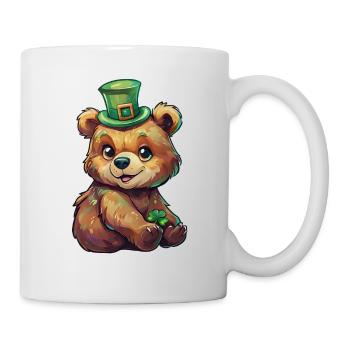 St. Patrick‘s Day Bär Geschenk - Tasse - Weiß - Rechts