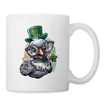St. Patrick's Day Taube Geschenk - Tasse - Weiß - Rechts