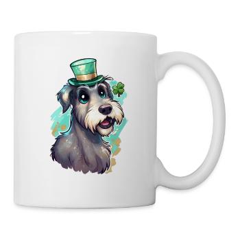 St. Patrick's Day Hund Geschenk - Tasse - Weiß - Rechts