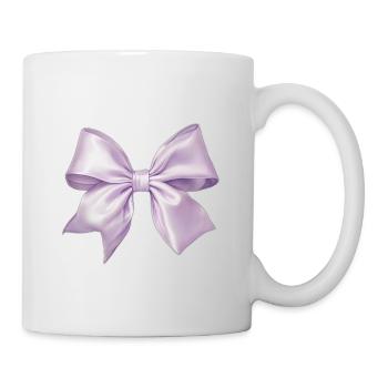 Schleife Glamour Seide Geschenk - Tasse - Weiß - Rechts