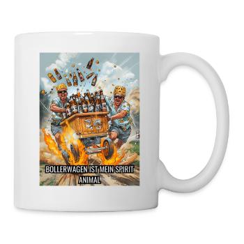 Charrette à bras boisson boisson cadeau - Mug blanc - blanc - Droite