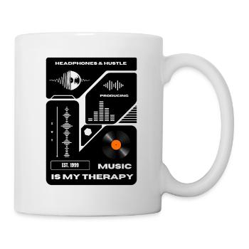 Music is my Therapy - Tasse - Weiß - Rechts