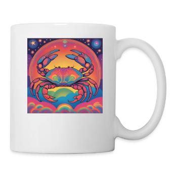 Krebs Astrologie Geburtstag Geschenk - Tasse - Weiß - Rechts