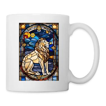 Signe de Feu du zodiaque Lion Cadeau - Mug blanc - blanc - Droite