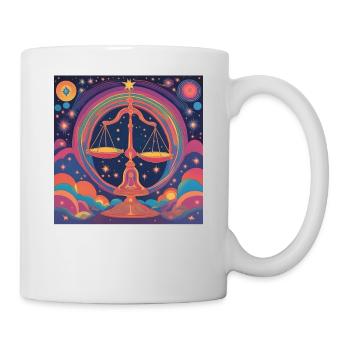Waage Geburtstag Astrologie Geschenk - Tasse - Weiß - Rechts