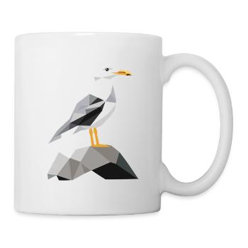 Seagull on Rocks - Maritime - Mug - white - Right
