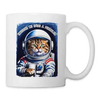 Astronaut Katze Kosmos Geschenk - Tasse - Weiß - Rechts