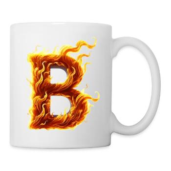 Letter B Flames - Mug - white - Right
