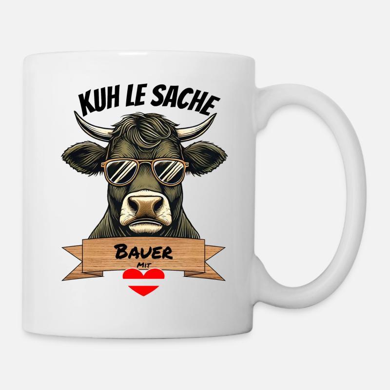 🇦🇹 Kuh le Sache – Farmer with heart - Mug - white