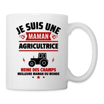 Je suis une maman agricultrice, fête des mères - Mug blanc - blanc - Droite