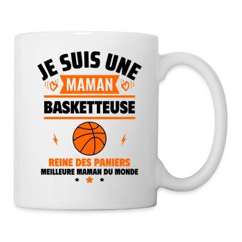 Je suis une maman basketteuse, fête des mères - Mug blanc - blanc - Droite