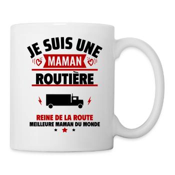 Je suis une maman routière, fête des mères - Mug blanc - blanc - Droite