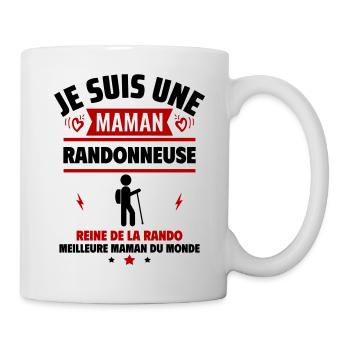 Je suis une maman randonneuse, fête des mères - Mug blanc - blanc - Droite
