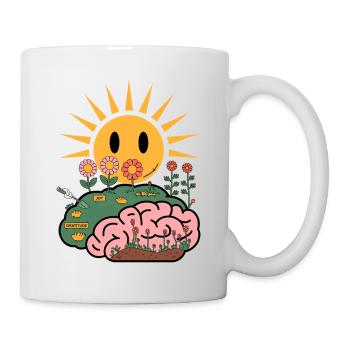 Freude und Dankbarkeit kultivieren - Mindful Brain - Tasse - Weiß - Rechts