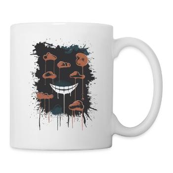 Creepy Dripping Smile - Dark Aesthetic Horror Art - Mug - white - Right