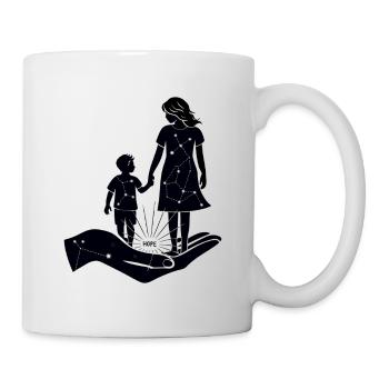 MotGuiding Stars - Hoffnungsvolle Mutter und Kind - Tasse - Weiß - Rechts