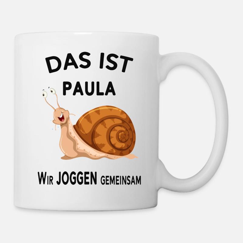 Gemeinsam joggen Lustige Sprüche Humor - Tasse - Weiß