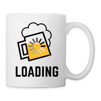 Bier Loading (Bier Wird Geladen / Positiv / \) - Tasse - Weiß - Rechts
