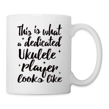 This is what a dedicated Ukulele player looks like - Mug - white - Right
