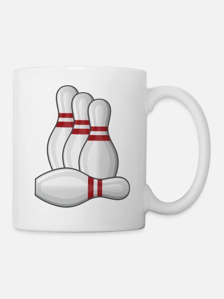 Bowling Strike Bowlingteam Pins - Tasse - Weiß
