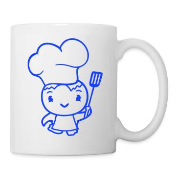 Bird Chef Hat Duck Delicious Hunger Food Cute - Mug - white - Right