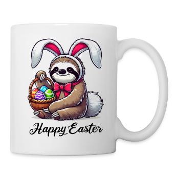 faultier ostern - Tasse - Weiß - Rechts