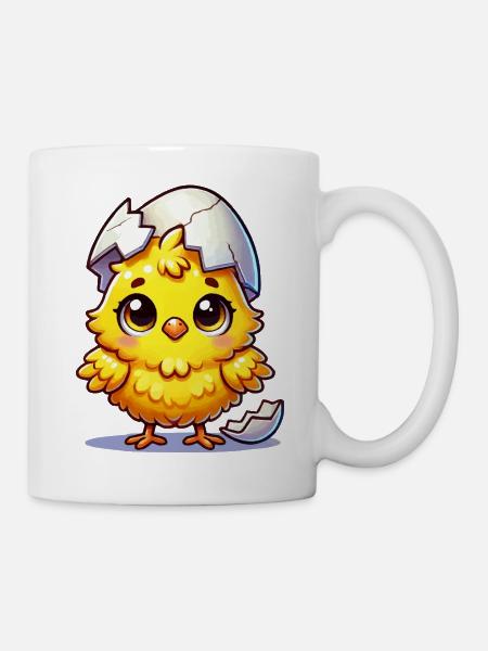 kuecken comic - Tasse - Weiß