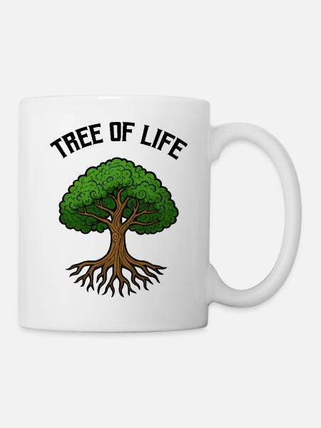 baum des lebens - Tasse - Weiß