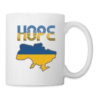 Hoffnung für die Ukraine – Patriotisches Unterstützungsdesign - Tasse - Weiß - Rechts