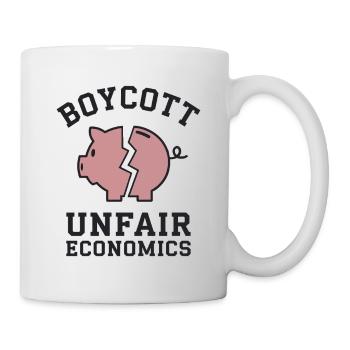 Boycott Unfair Economics – Protest Statement - Mug - white - Right