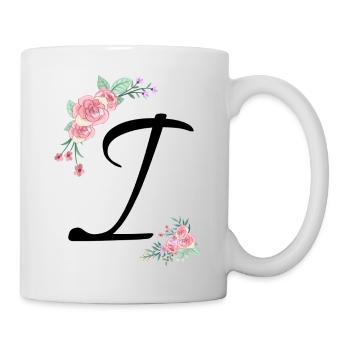 Lettre i fleurs - Mug blanc - blanc - Droite